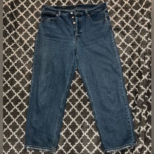 Wild fable button high rise straight